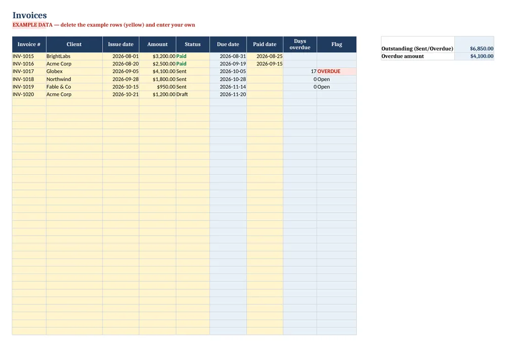 Freelancer Business Tracker — screenshot 2