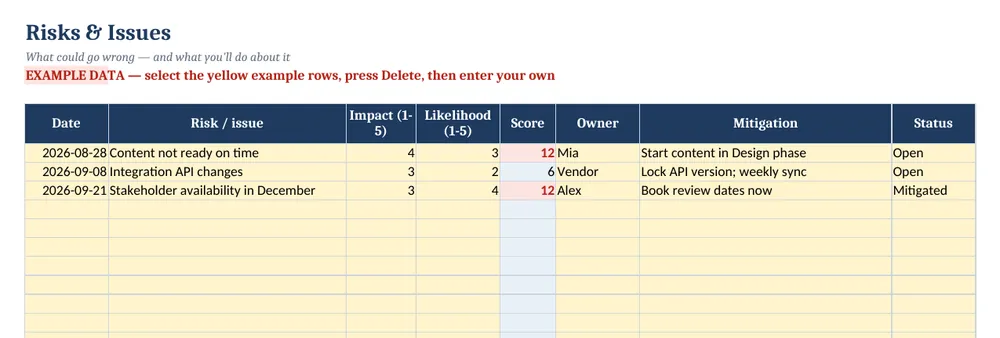 Project Planner & Gantt Chart — screenshot 3
